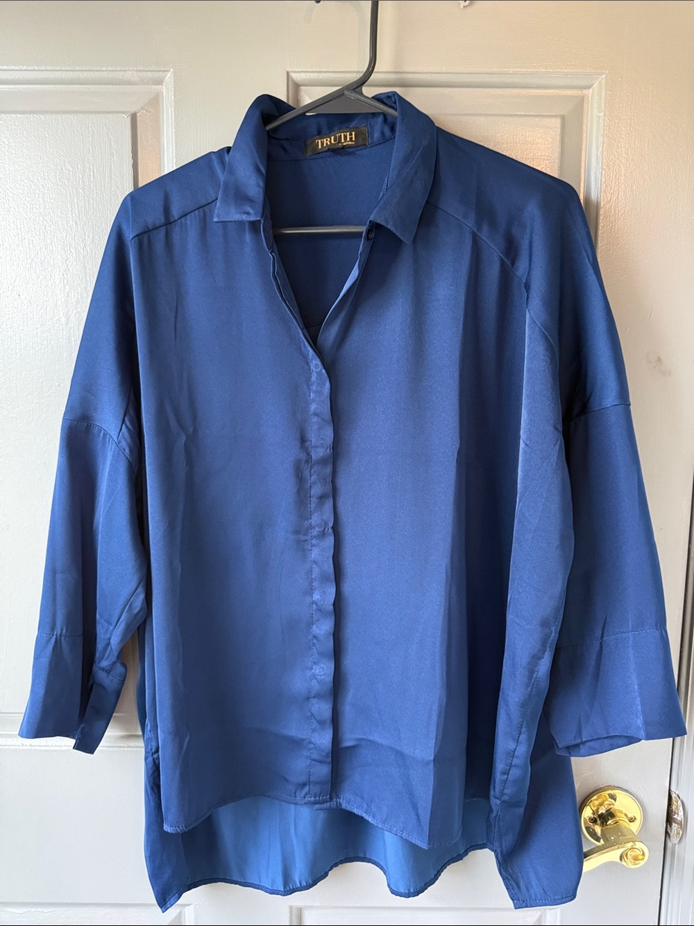 Truth Relaxed Fit Royal Blue Button-Down Shirt for Men